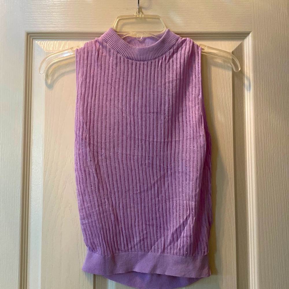 Prettylittlething sleeveless knit top - lilac